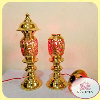 🌱Cặp Chân Đèn Bằng Đồng - Nhiều size ( đồ thờ cúng)