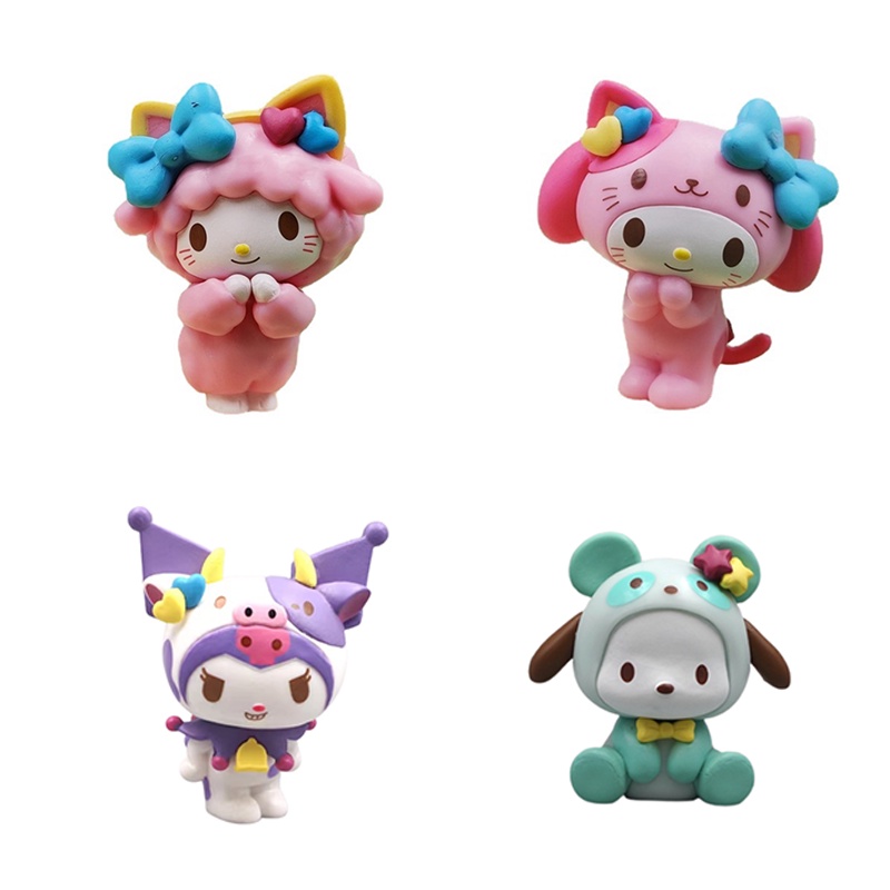 Mô hình búp bê Kuromi My Melody ác quỷ nhỏ làm thủ công xinh xắn DIY