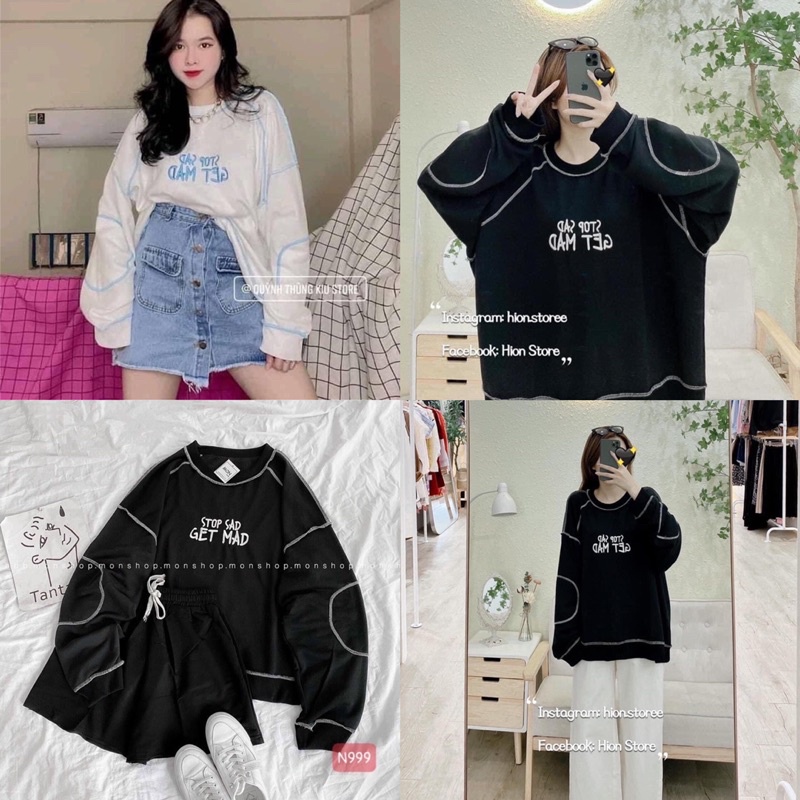 ÁO SWEATER 💕 FREESHIP 💕 GIẢM 3K (NHẬP MÃ SHOPA3N)TÍM AMELLUS UNISEX - ÁO NỈ TRẮNG DÀI TAY HOT