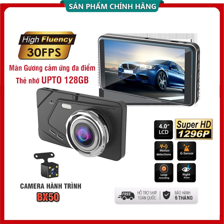 Camera Hành Trình ONTEK S18 Ô tô trước sau full HD tích hợp 8 Đèn LED - 1080P, màn hình kính IPS siêu nét, ống kính kép