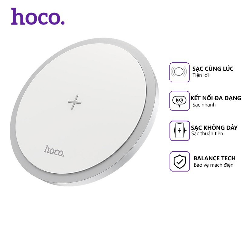 Đế sạc nhanh không dây Hoco CW26, tương thích với iwatch, airpod, điện thoại android