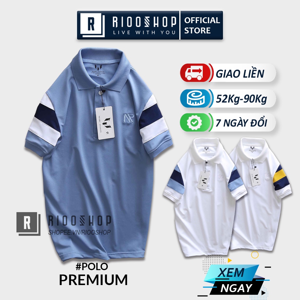 Áo thun nam có cổ polo tay ngắn form rộng phối màu Pegasus đẹp RSP063AV - áo phông nam form rộng Riooshop