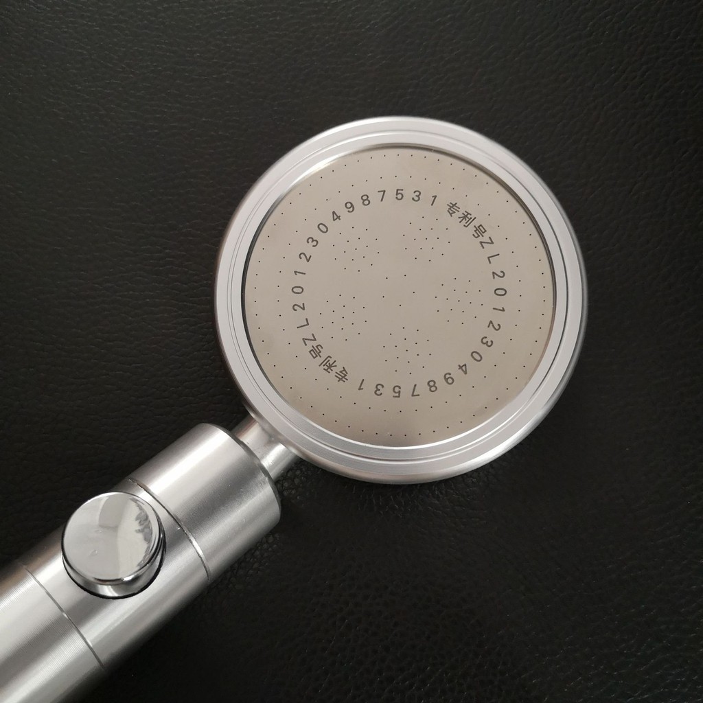 Bộ vòi sen tăng áp có nút bật tắt nước bằng hợp kim nhôm màu bạc chống oxi hóa cao cấp