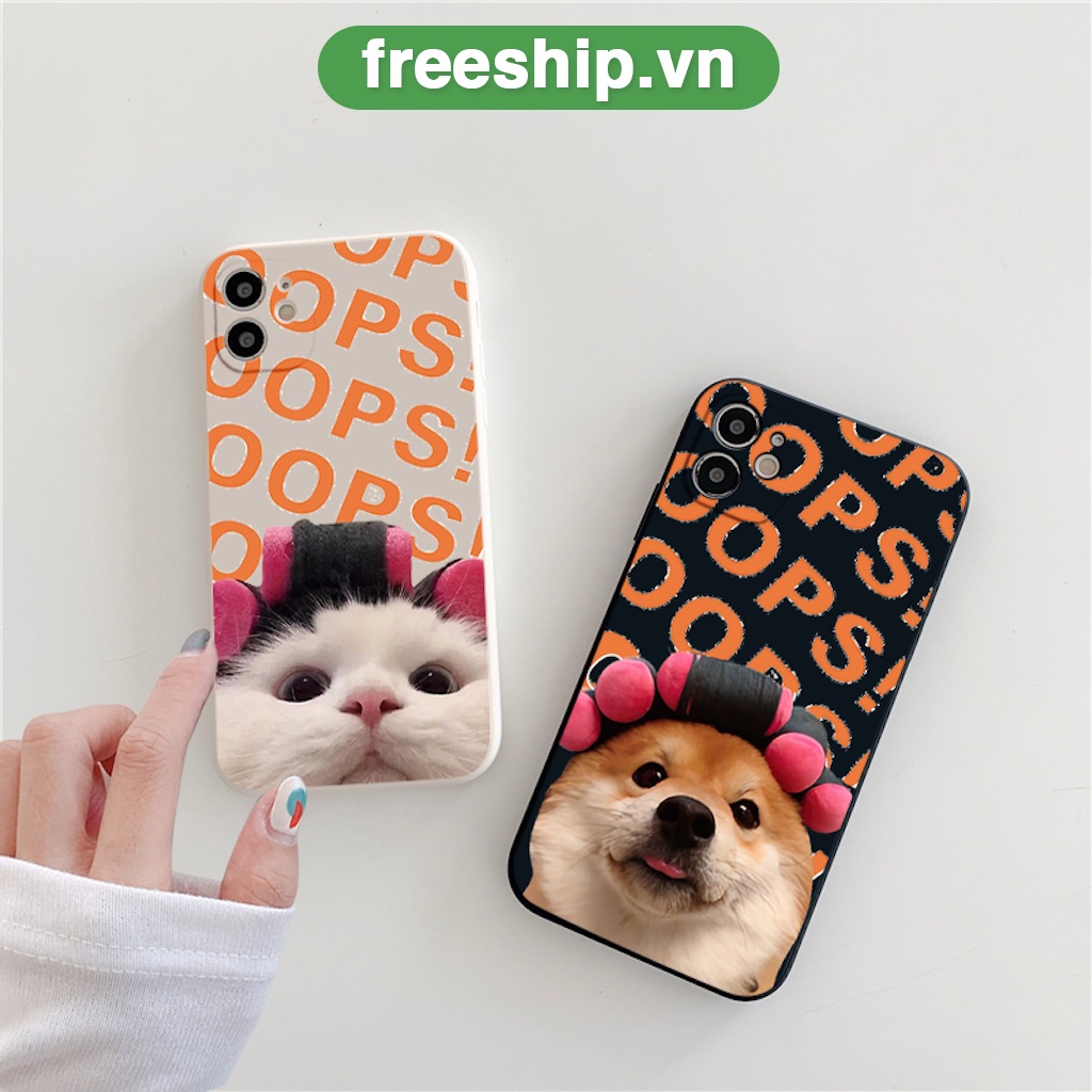 Ốp lưng iphone camera vuông dog cat cute 7/7plus/8/8plus/x/xr/xs/11/12/13/pro/max/plus/pro6/6plus/6s/6splus/