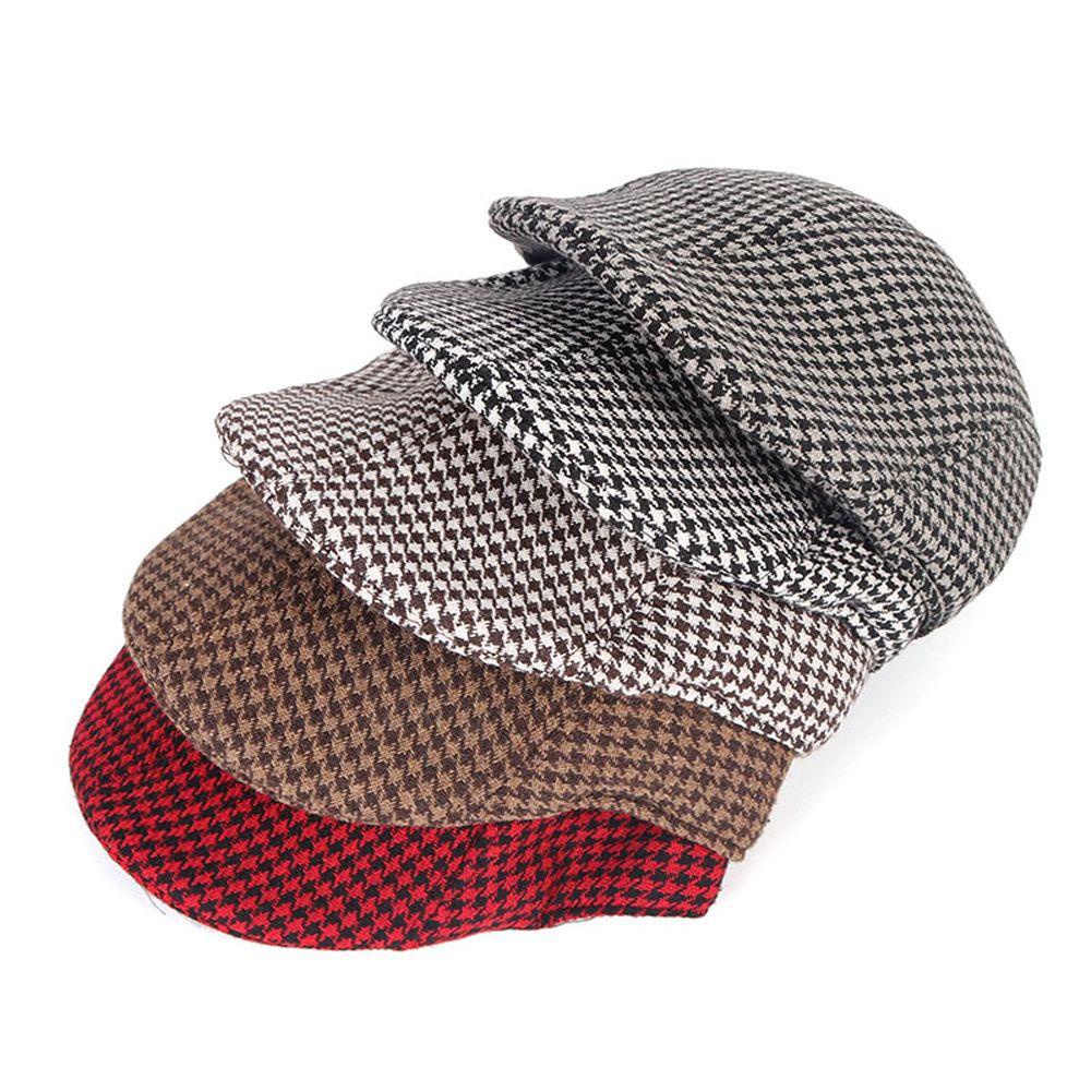 Mũ Lưỡi Trai Cotton Họa Tiết Sọc Caro Phong Cách Vintage Thời Trang Cho Nam