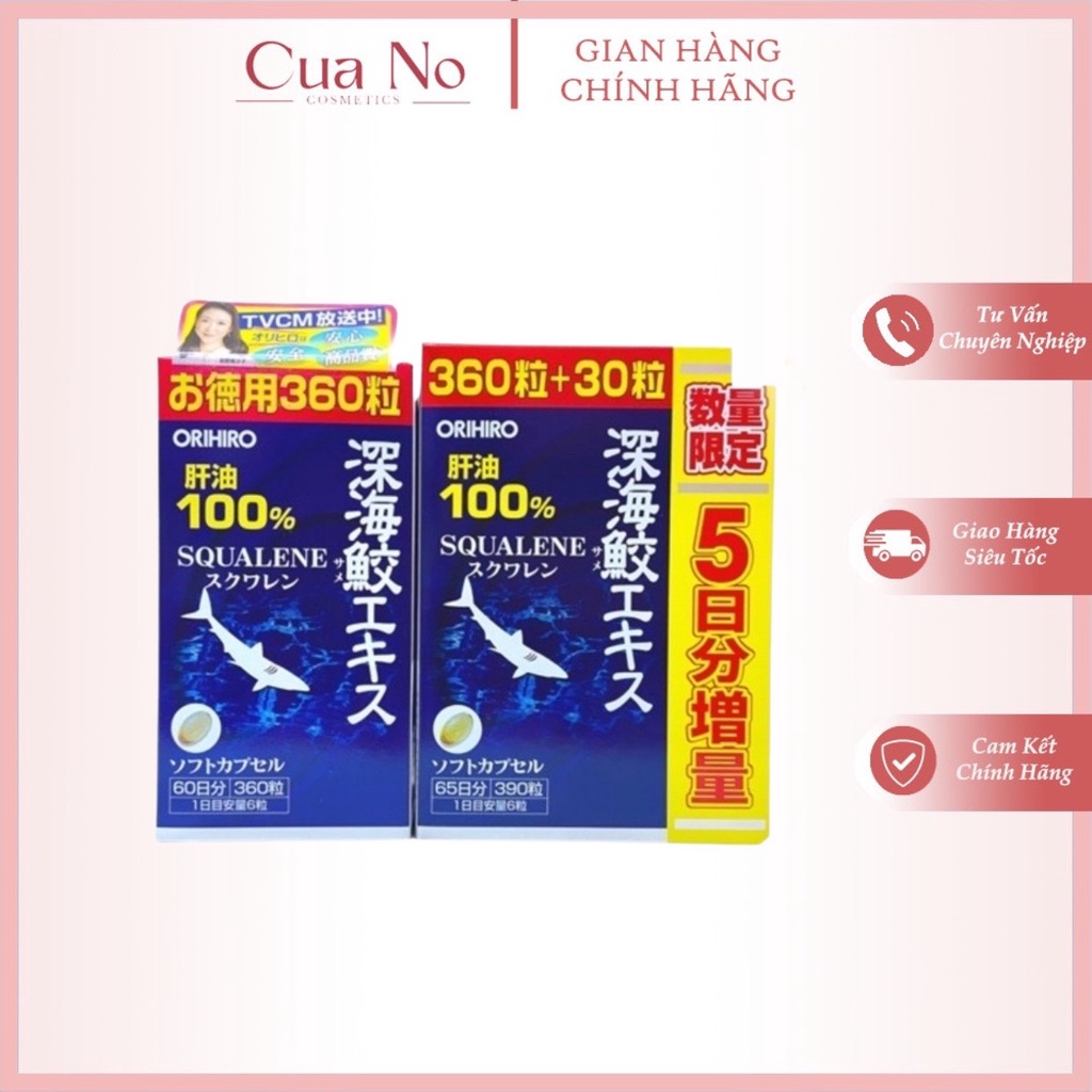 Viên uống sụn Cá Mập Squalene Orihiro 360 viên của Nhật Bản