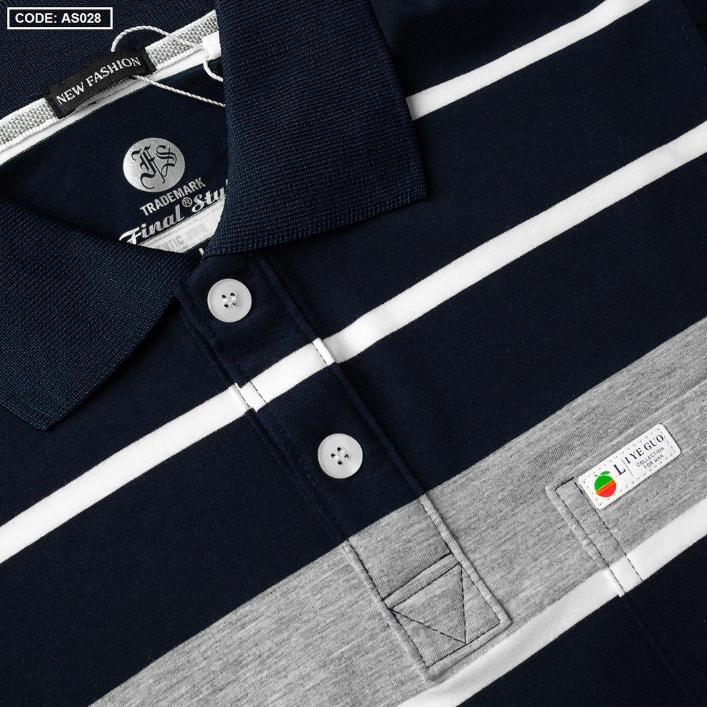 [Áo thun ANN] Áo thun sọc ngang nam có túi cao cấp | BigBuy360 - bigbuy360.vn