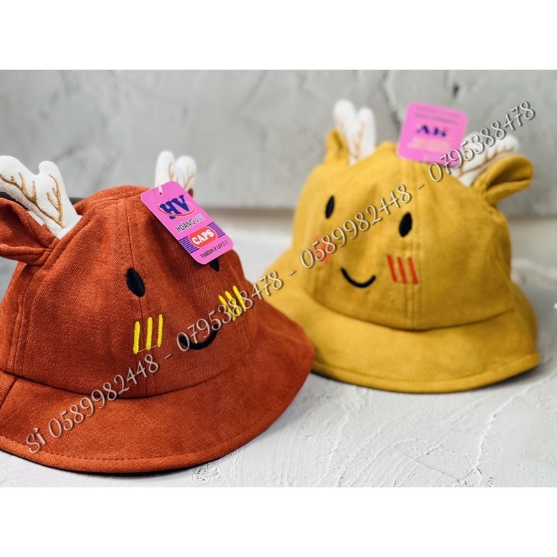 Mũ bo vành cho bé dể thương - Nón tai bèo có tai cute mặt cười cho bé đáng yêu 6 - 3tuổi 5 màu