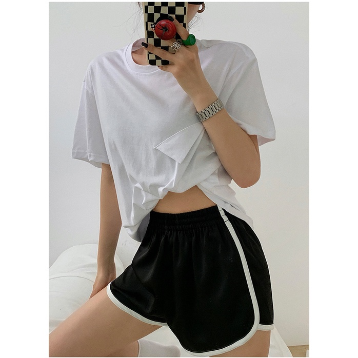 QKOOLE  Quần short thể thao phong cách Hàn Quốc kiểu dáng năng động cho nữ