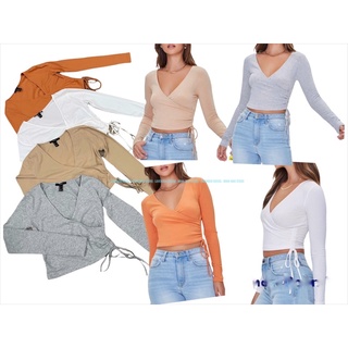Áo croptop tay dài F21 xịn