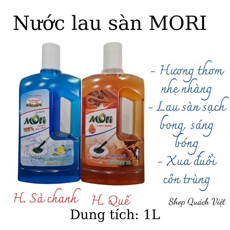 Nước lau sàn MORI hương quế/ hương sả chanh can 4kg