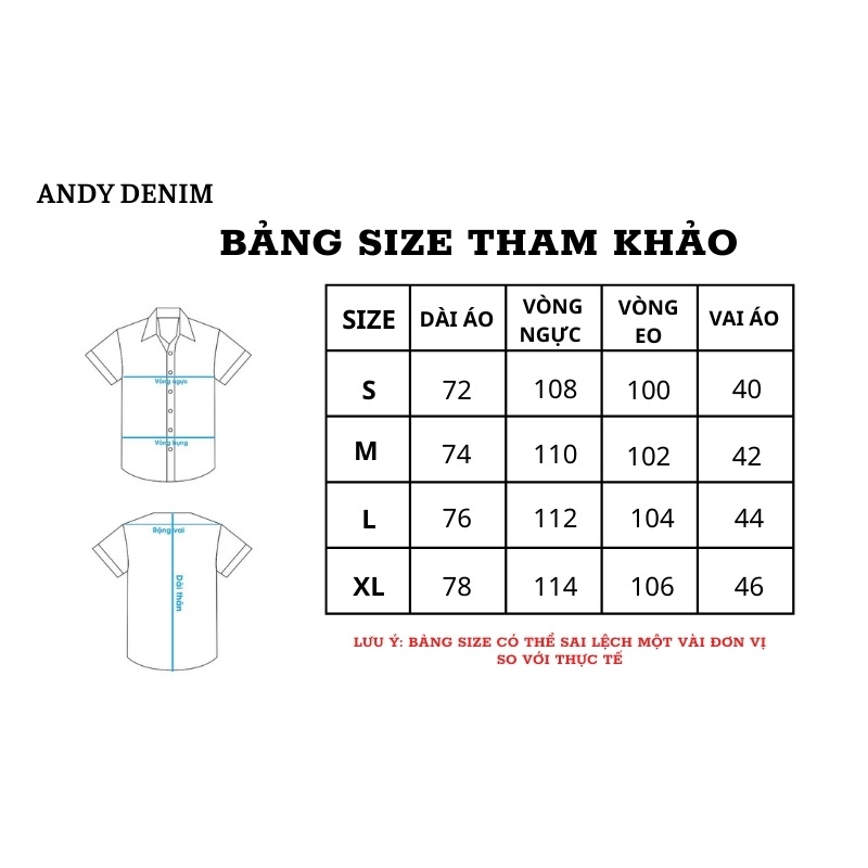Áo sơ mi công sở nam hoạ tiết cá tính, áo sơ mi nam cộc tay chất liệu lụa Thái không nhăn mặc đi làm, đi chơi Andy Denim