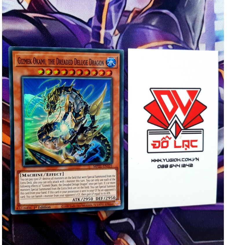 Thẻ Bài Yugioh TCG Gizmek Okami, the Dreaded Deluge Dragon - MP21-EN121 - Super Rare 1st Edition
