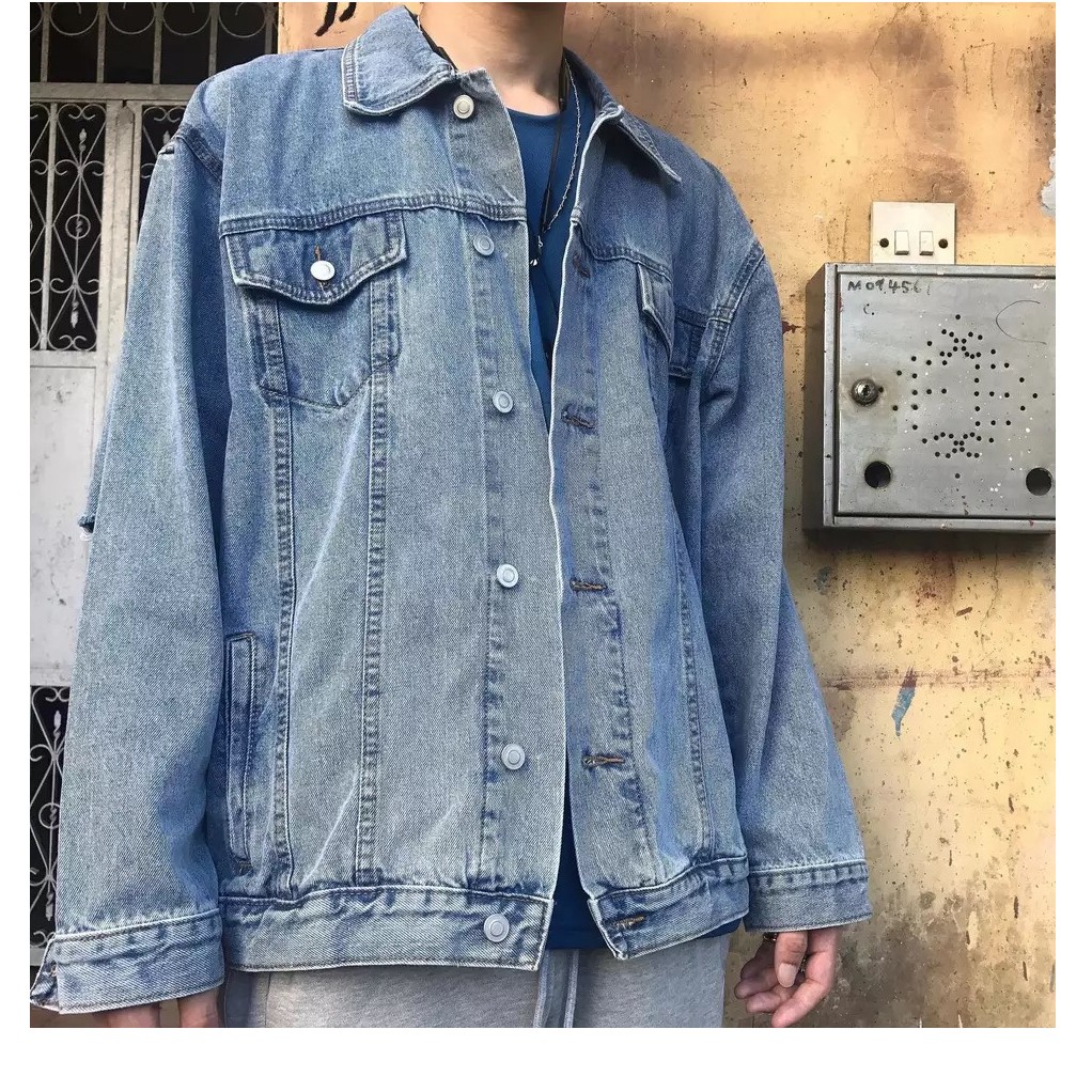 ÁO KHOÁC JEAN UNISEX FOME ĐẸP AA13