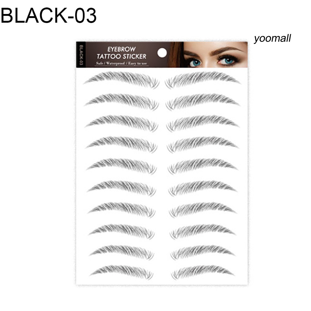 [Hàng mới về] Nhãn dán lông mày chuyển nước 6D tự nhiên chống nước lâu dài