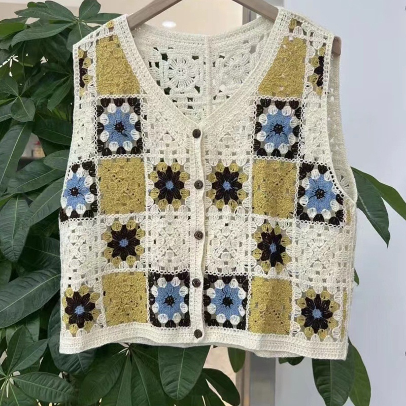 Áo Khoác Dệt Kim Sát Nách Dáng Rộng Cho Nữ