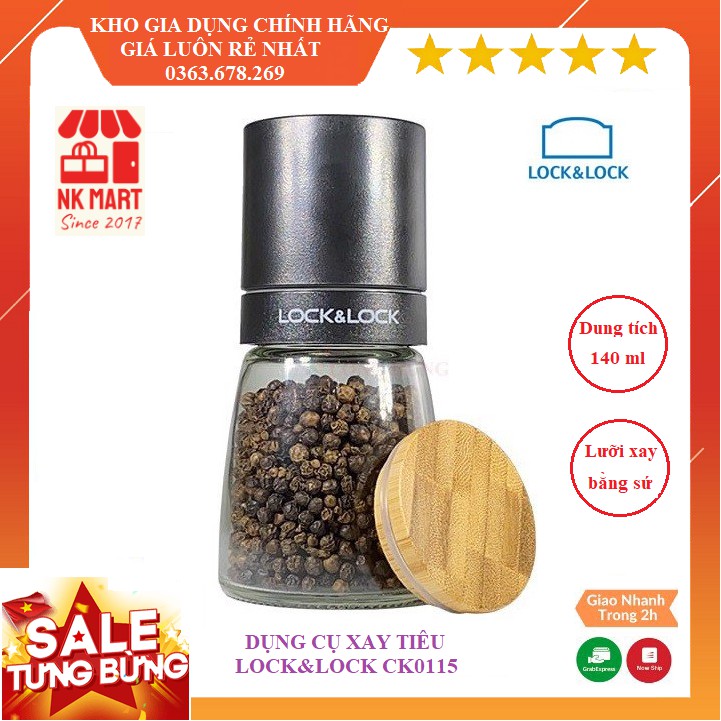 Dụng cụ Xay tiêu Cầm tay Lưỡi sứ Lock&Lock CKO115 140ml, CKO116 170ml