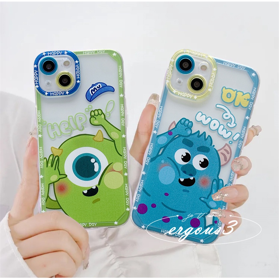 Ốp Điện Thoại Mềm Họa Tiết Quái Vật Hoạt Hình Cho iPhone 14 13 12 11 Pro Max SE2020 X XR Xs Max 7 8 6 6s Plus