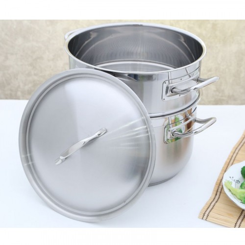 [Mã BMLTA50 giảm 10% đơn 99K] Bộ nồi xửng inox 3 đáy nắp inox 24cm Fivestar ST24-3D