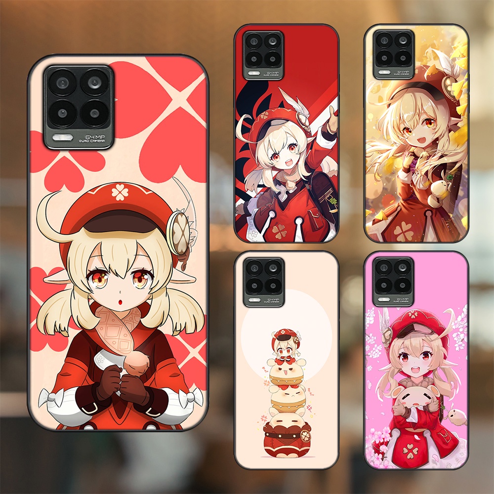 Ốp lưng Realme 8, 8 Pro viền đen in hình Klee Genshin Impact