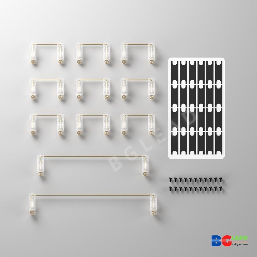 Stab bàn phím cơ AKKO Screw-in PCB Mount (Clear / Sakura Pink)