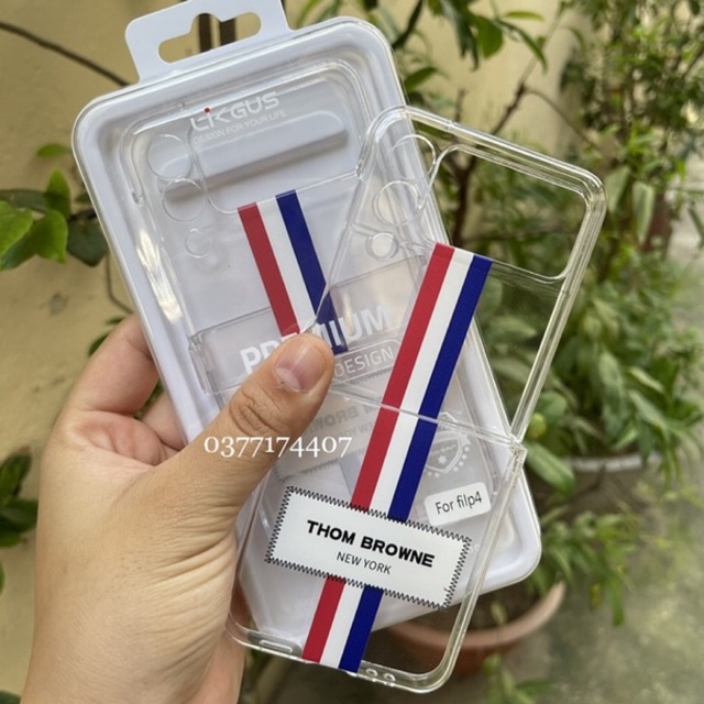Samsung Z Flip 4 5G_Ốp lưng Likgus Thom Browne cờ New York sang trọng lịch lãm