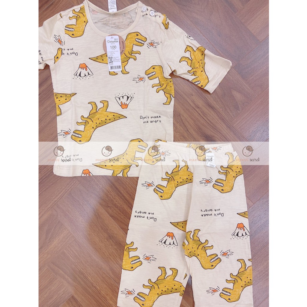 [Chính Hãng] Bộ Quần Áo Lửng Fire Dino Cho Bé - Maykids 2021 - Nhập Khẩu Hàn Quốc