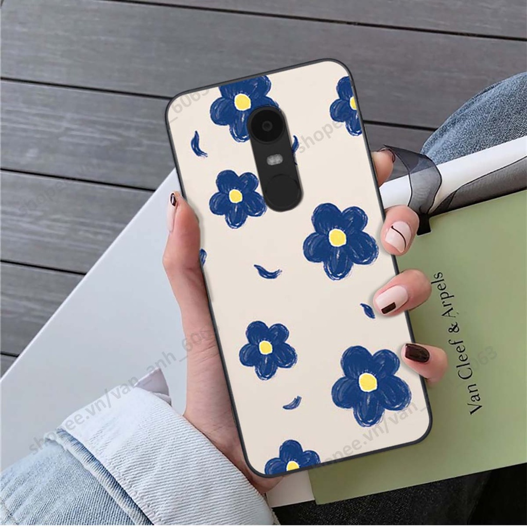 Ốp lưng Xiaomi Redmi Note 4/ Note 4x / Redmi 5 Plus in hình hoa, gấu rich bear nghệ thuật, thời trang
