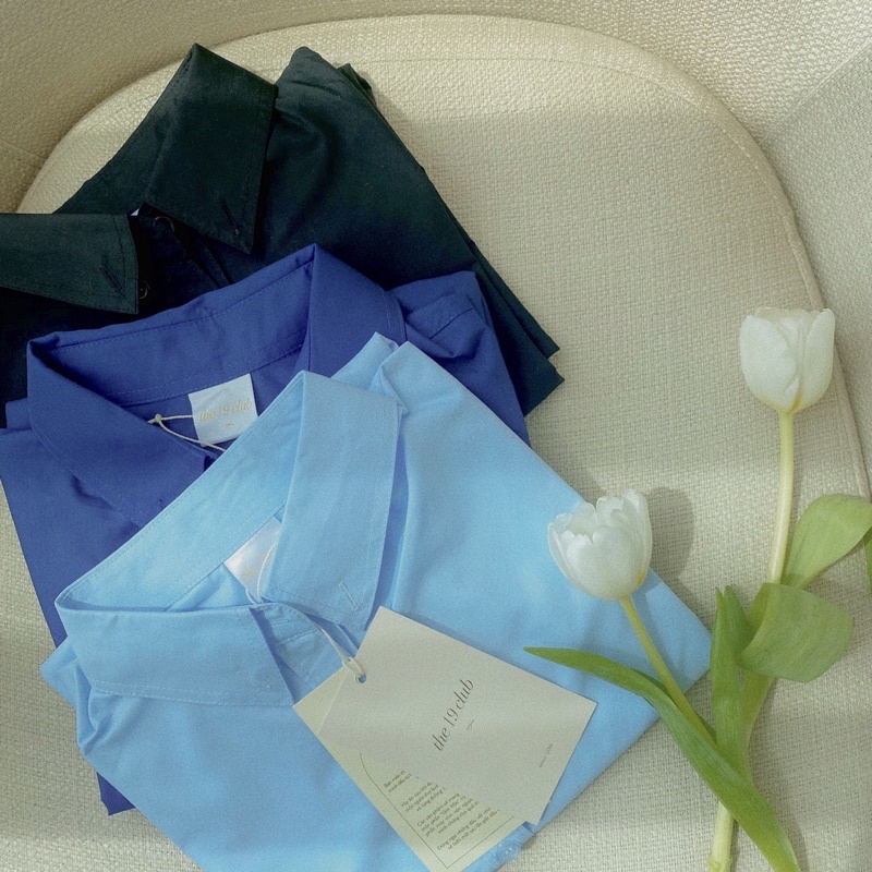 THE19CLUB - Áo sơ mi cotton dài tay cơ bản 13 màu sắc - Oxford Shirt