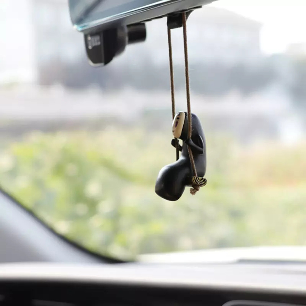 Mặt trang sức treo trang trí xe hơi hình quỷ vô diện anime dễ thương