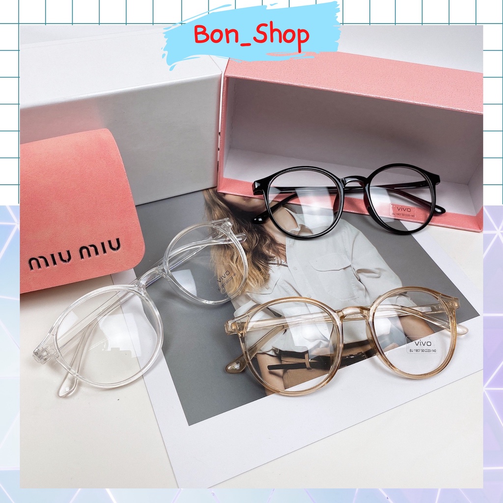 Gọng kính giả cận VIVO mắt tròn siêu cute_Bon Shop