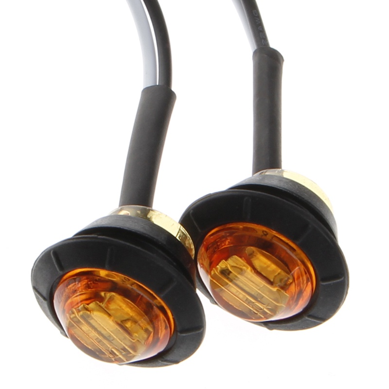 Set 2 Đèn LED Xi Nhan Hình Tròn Màu Hổ Phách 3 / 4 &quot;Dễ Lắp Đặt Dành Cho Ô Tô