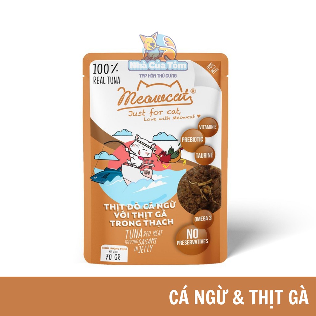 [5 MÙI MỚI - GIÁ KHÔNG ĐỔI] 1 gói Pate Meowcat cho mèo - 70g (Nhiều hương vị hấp dẫn)