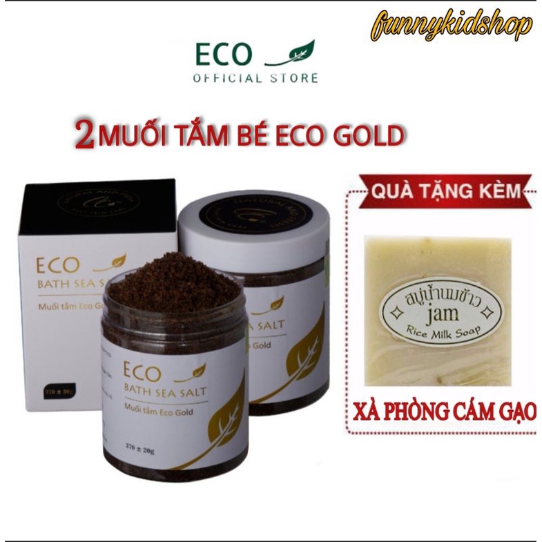 [COMBO 2] MUỐI TẮM BÉ SINH DƯỢC ECO GOLD 400G - Muối tắm bé thảo dược eco gold CHO MẸ VÀ BÉ - Muối tắm eco gold