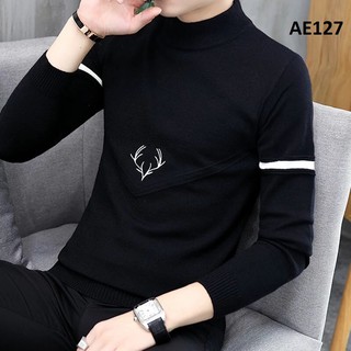 Aó len nam cao cổ ấm đẹp