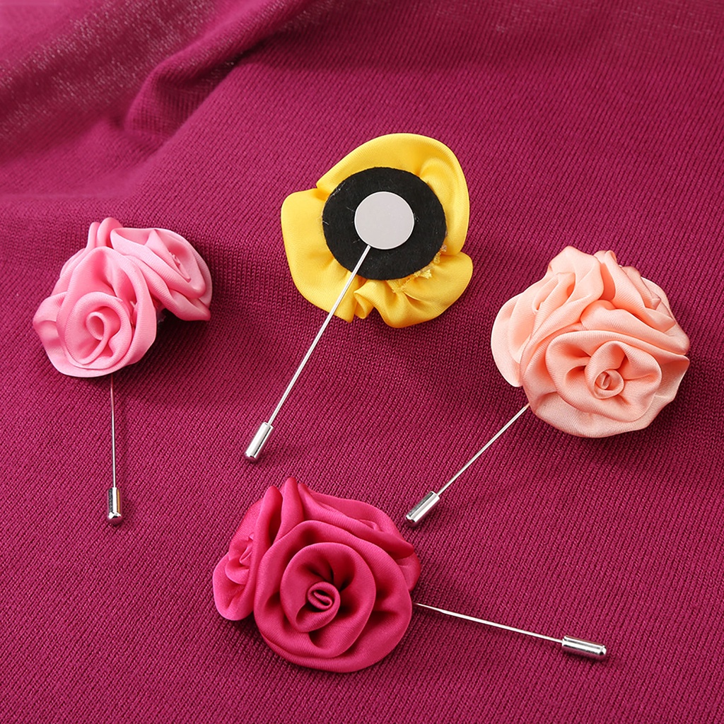 Ghim cài áo hình hoa hồng xinh xắn dành cho nữ