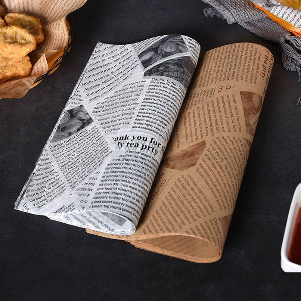 Set 50 Tờ Giấy Thấm Dầu In Họa Tiết Xinh Xắn Dùng Để Làm Bánh