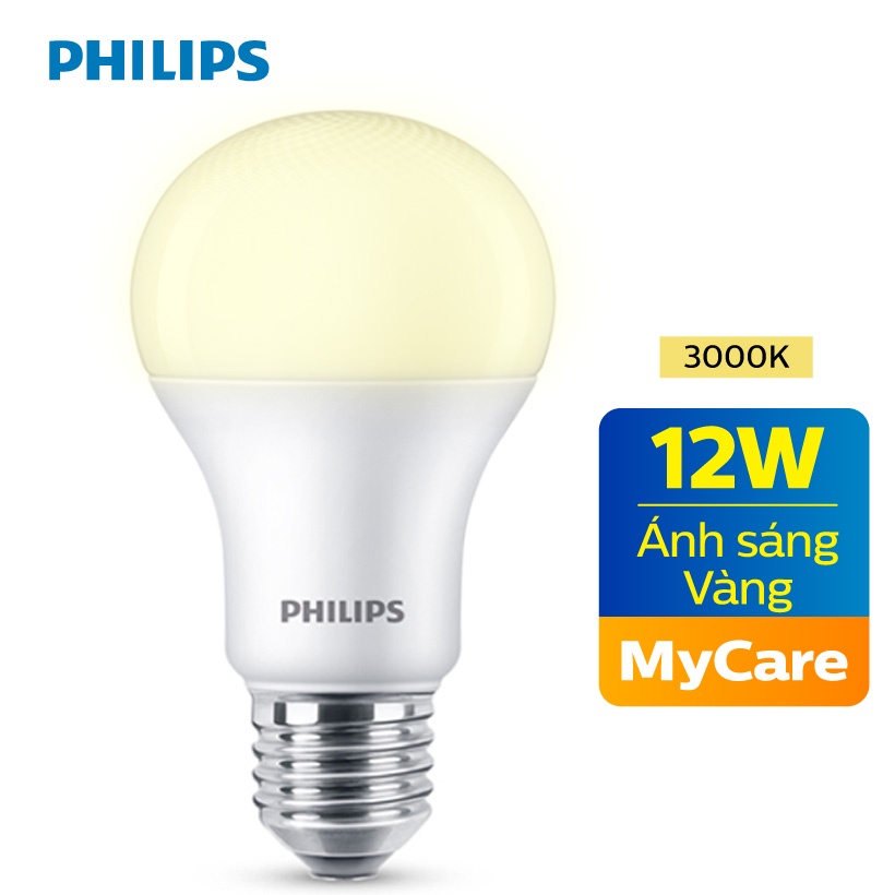 Bóng đèn Philips LED MyCare 12W 3000K E27 A60 - Ánh sáng vàng