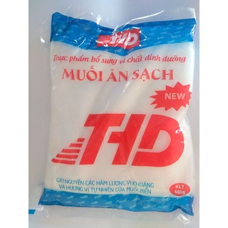 Muối ăn sạch THD gói 200g và 450g (muối tinh)