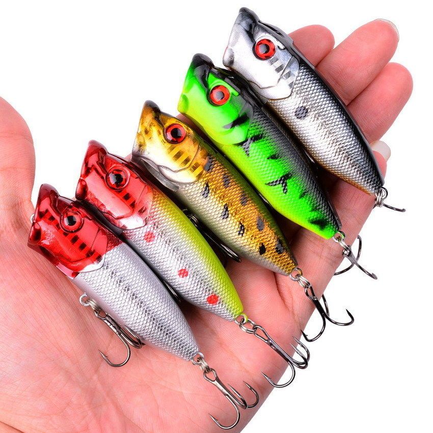 Mồi giả câu lure POPPER dài 6,5cm nặng 12gr Docaulure25 mồi giả câu lure lưỡi BKK sắc bén POPPER siêu nhạy cá