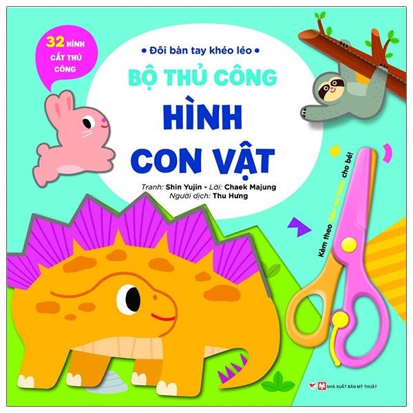 Sách Đôi Bàn Tay Khéo Léo - Bộ Thủ Công Hình Con Vật - Tặng Kèm Chiếc Kéo An Toàn