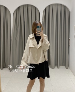 Áo khoác blazer dáng lửng - ảnh thật