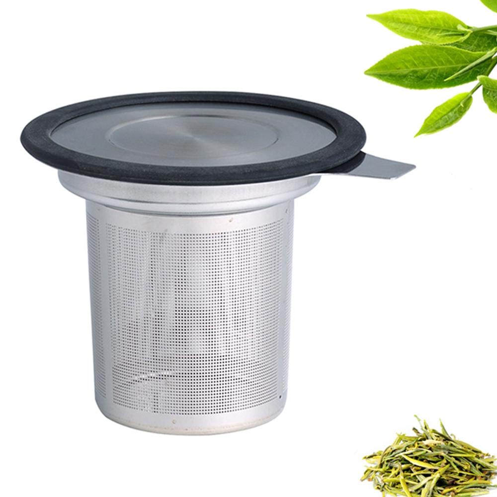 Dụng Cụ Lọc Trà Bằng Thép Không Gỉ Có Nắp