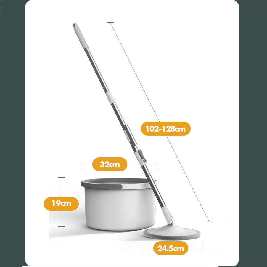 Cây Lau Nhà Tự Vắt Thông Minh Chổi Lau Nhà Tách Nước Bẩn 360 Độ Bộ Lau Nhà Cao Cấp