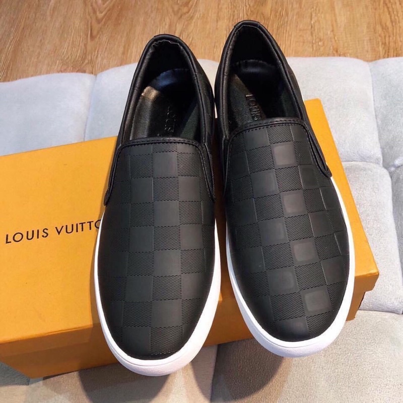 Giầy slip on da mềm , Giầy sục thể thao nam có họa tiết da pu btshop từ 38 đến 42
