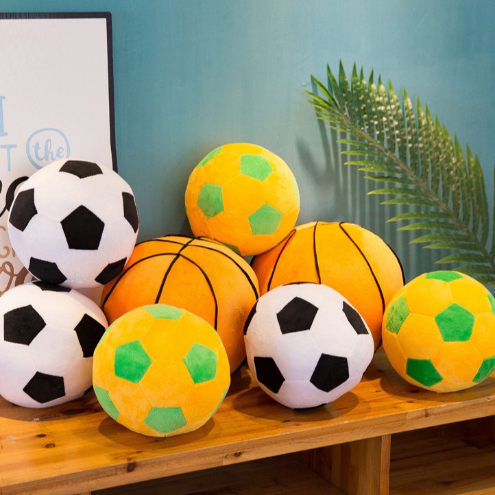 Gối Nhồi Bông Hình Quả Bóng Rổ / Bóng Đá Sáng Tạo Giáo Dục Sớm Cho Bé Trai Và Gái