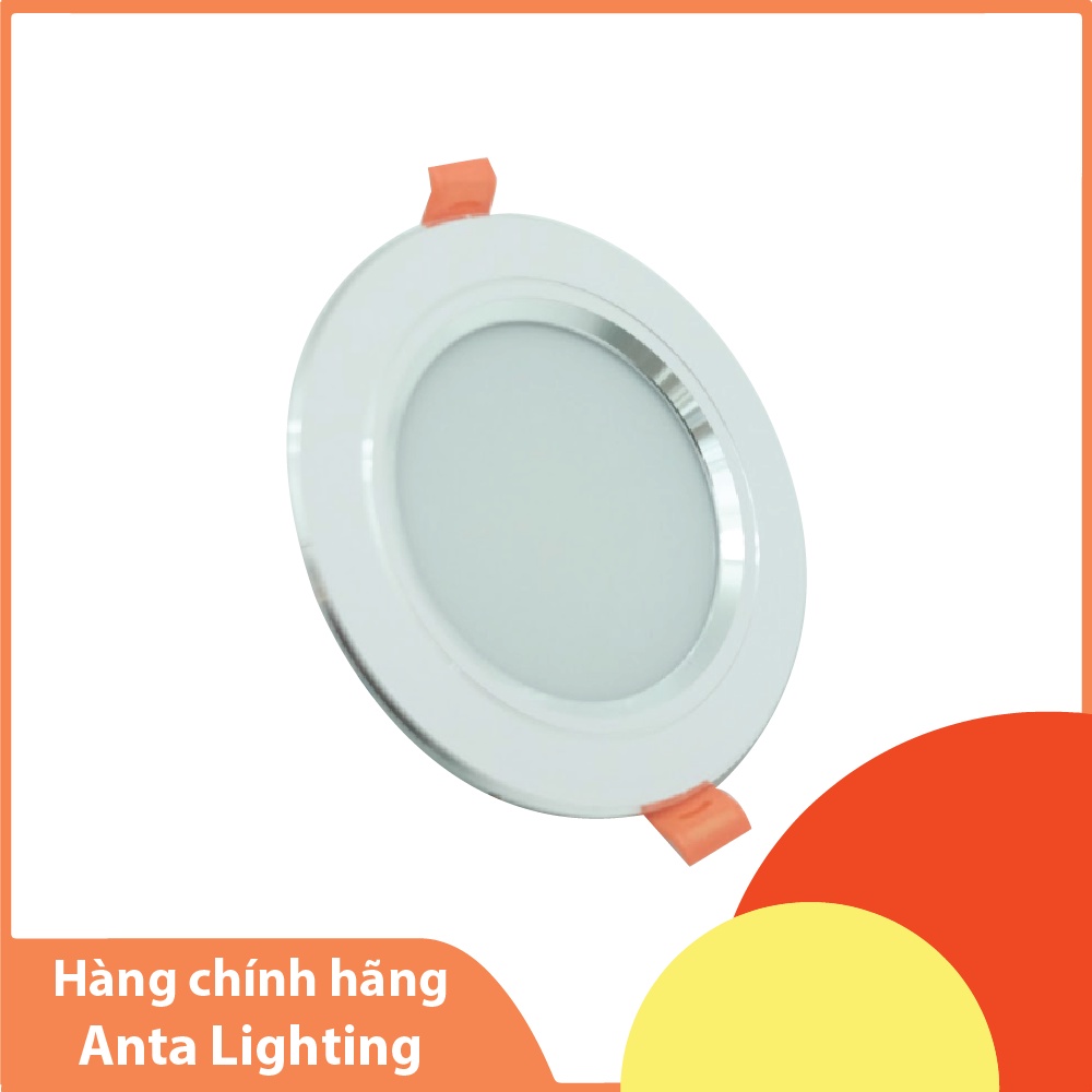 [TỔNG KHO GIÁ TỐT] Đèn LED Downlight Âm Trần Đổi Màu Siêu Sáng 7W Viền Bạc ANTA Lighting