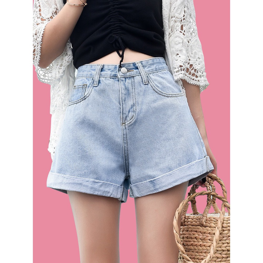QUẦN SHORT JEAN STYLE ULZZANG CẠP CAO