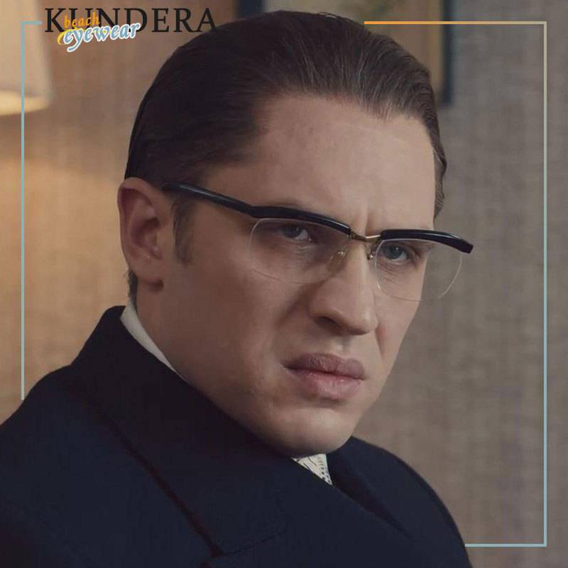 Tom Hardy Mắt kính cận thị gọng nửa tròng phù hợp với người đàn ông