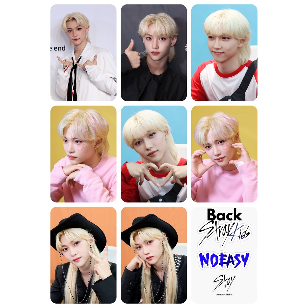 Set 8 Card giấy bo góc 2 mặt nhóm Stray Kids - NOEASY VIDEO CALL